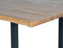 GINER Y COLOMER Mesa de comedor en madera de acacia natural y patas de metal negro